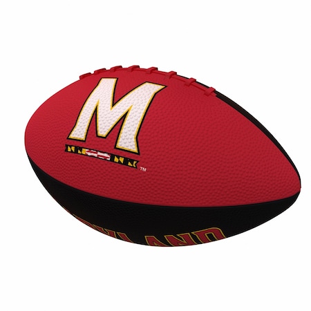 Logo Brands Maryland Pinwheel Junior Size Rubber Football 167-93JR-2